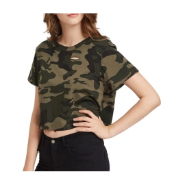 New Cropped Shirt Women Get Your Own Customized Design Camouflage Shirts Short Sleeve Womens Croptop