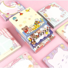 Korea Cute Portable Die Cut Anime Sticky Notes Custom Memo Pad